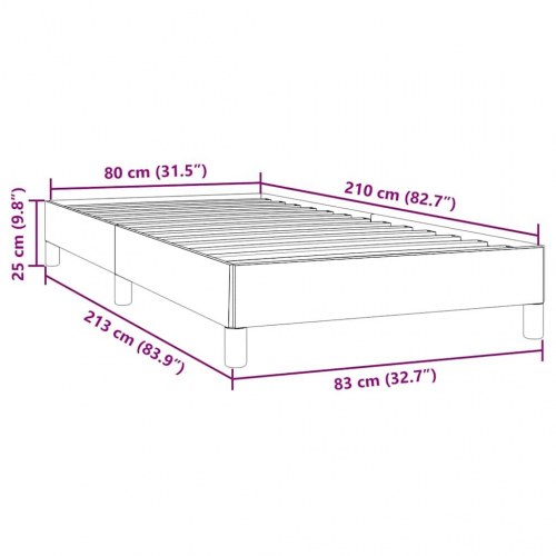 Kontinentalseng uden madras 80×210 cm i fløjl - lyserød