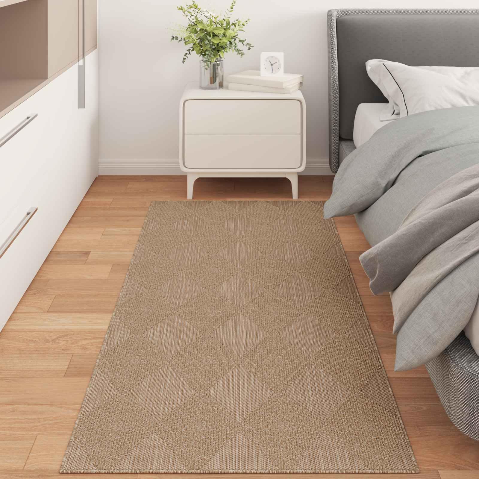 Områdetæpper Rektangulær Naturfarvet 150 x 80 cm billede