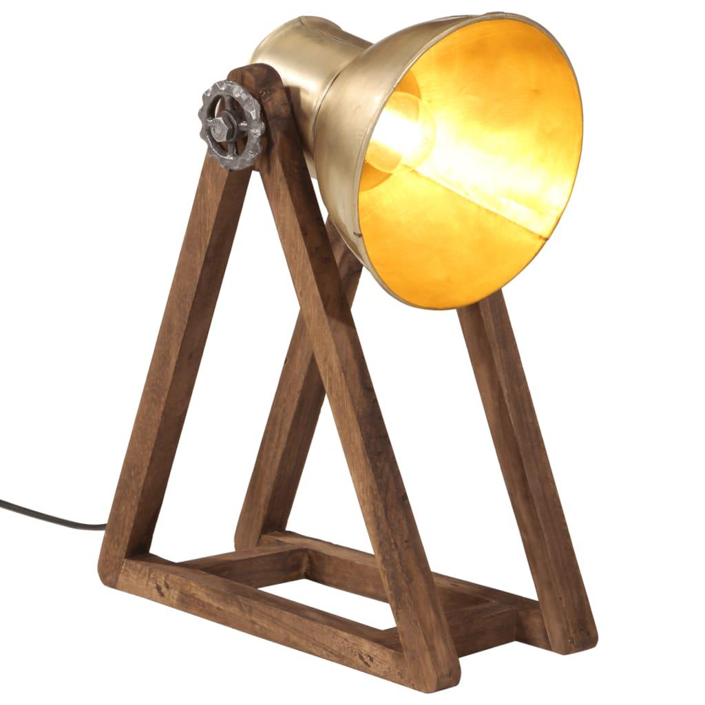 Skrivebordslampe 30x17x40 cm 25 W E27 antik messingfarve billede