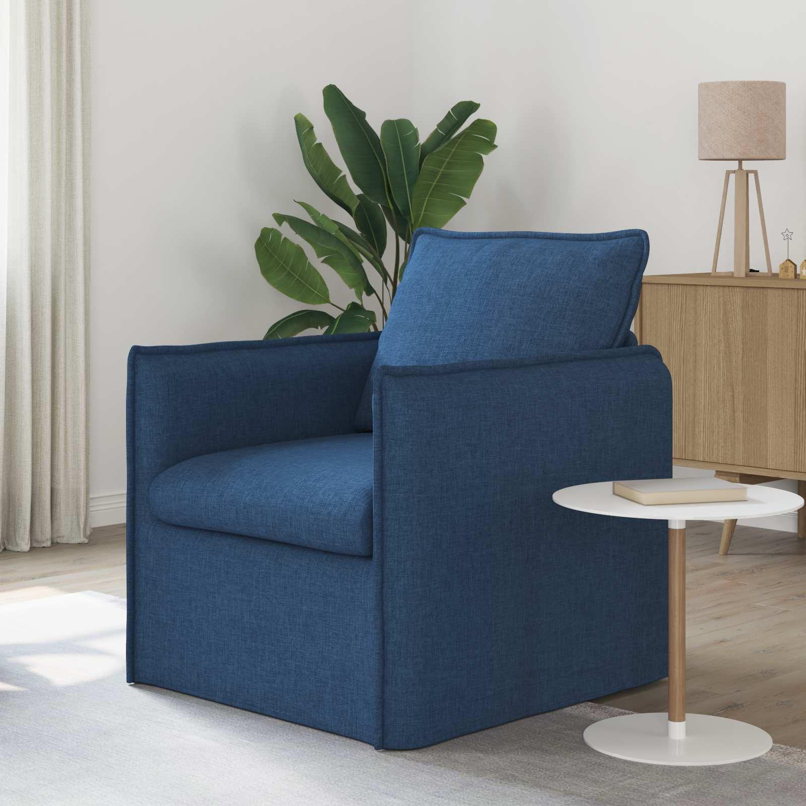 Modulsofa i stof - blå 75 × 82 × 85 cm