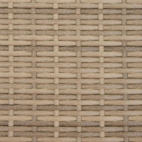 Rattan-skab med døre og trætop - beige 70 × 50 × 87 cm