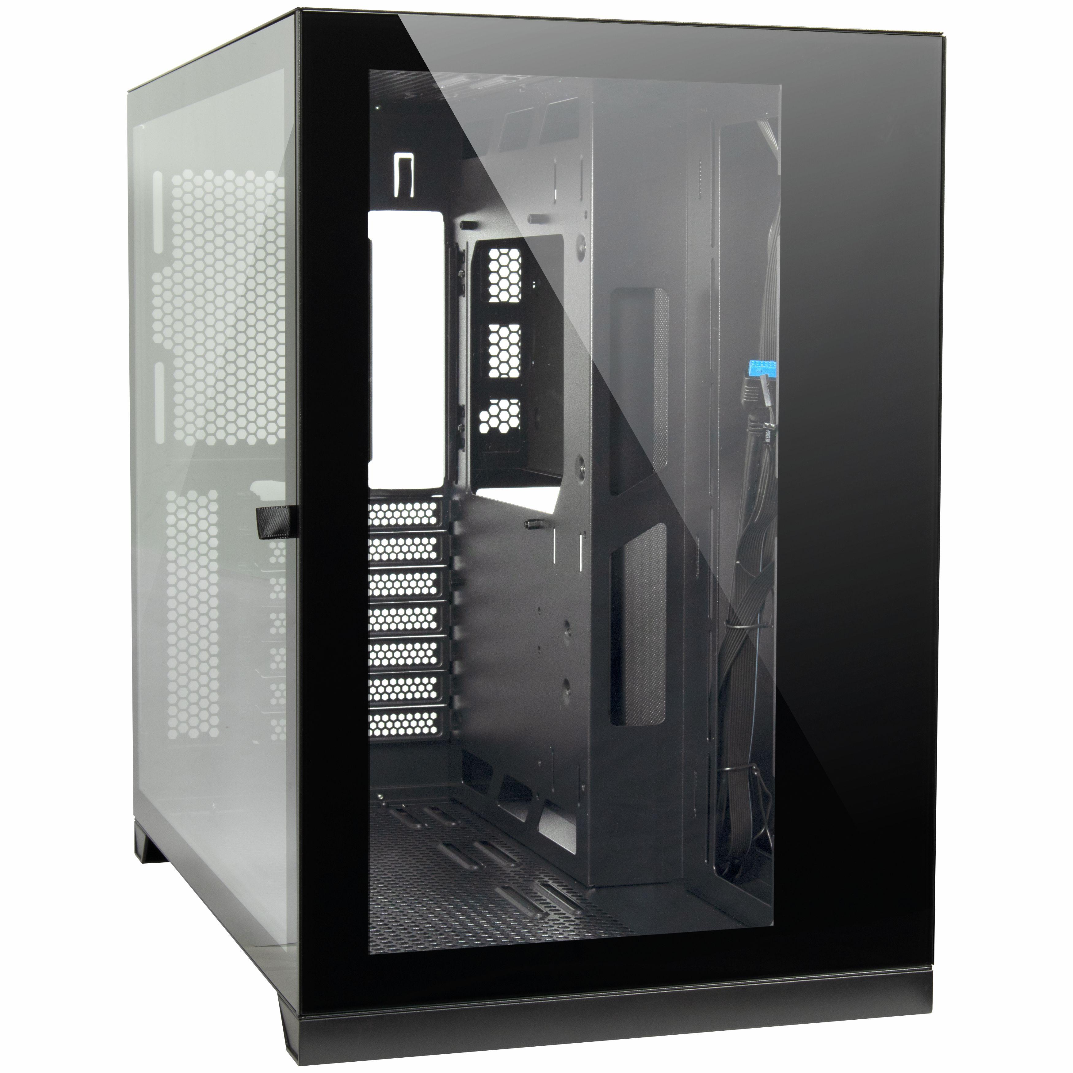 Inter-Tech C-703 Vision ATX tower – sort kabinet med hærdet glas billede