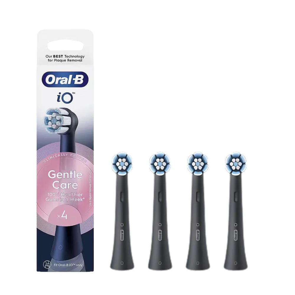 Oral-B iO Gentle Care børstehoveder - sort, 4 stk.