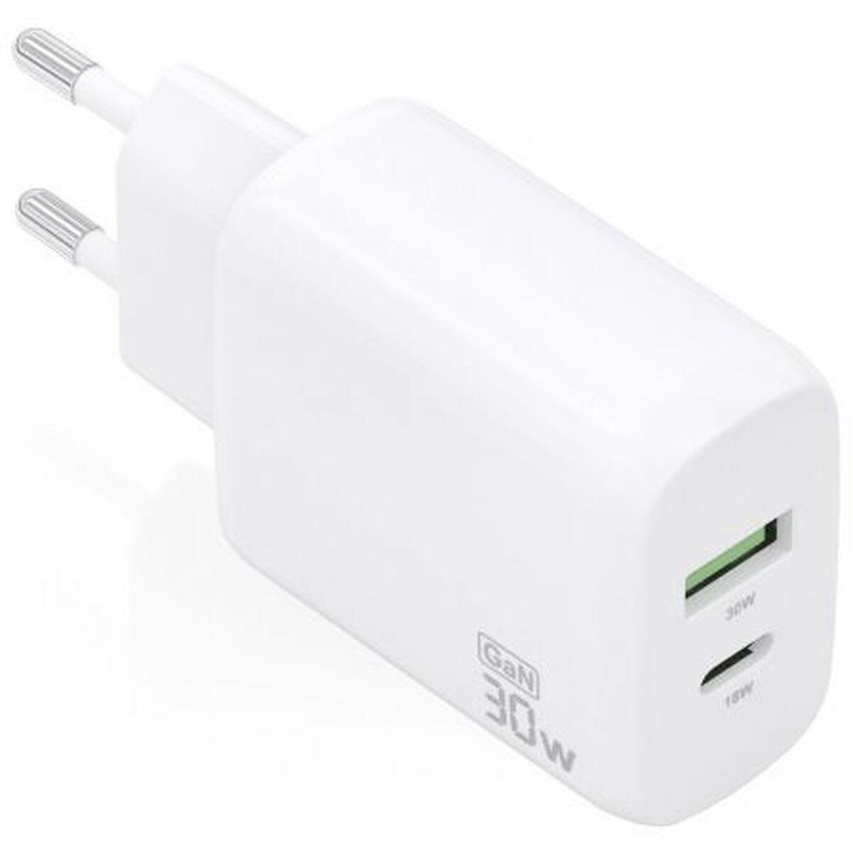 Aisens A110-0923 vægoplader - hvid, USB-A/USB-C, 33 W billede