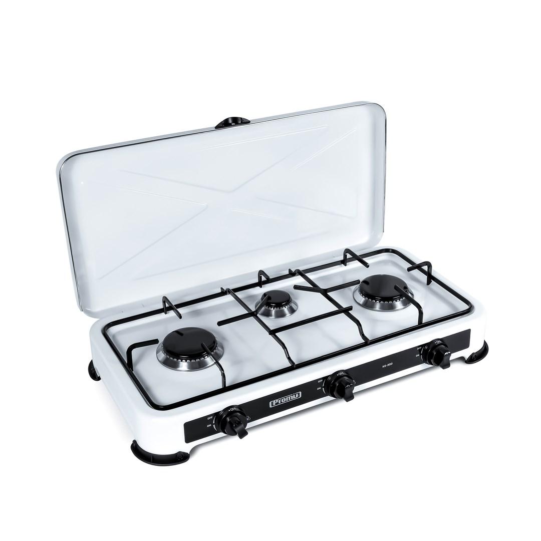 PROMIS KG300 gaskomfur – hvid, 3 blus (uden regulator) billede