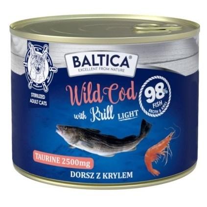 BALTICA Wild Cod med krill Light – vådfoder til kat, 185 g billede