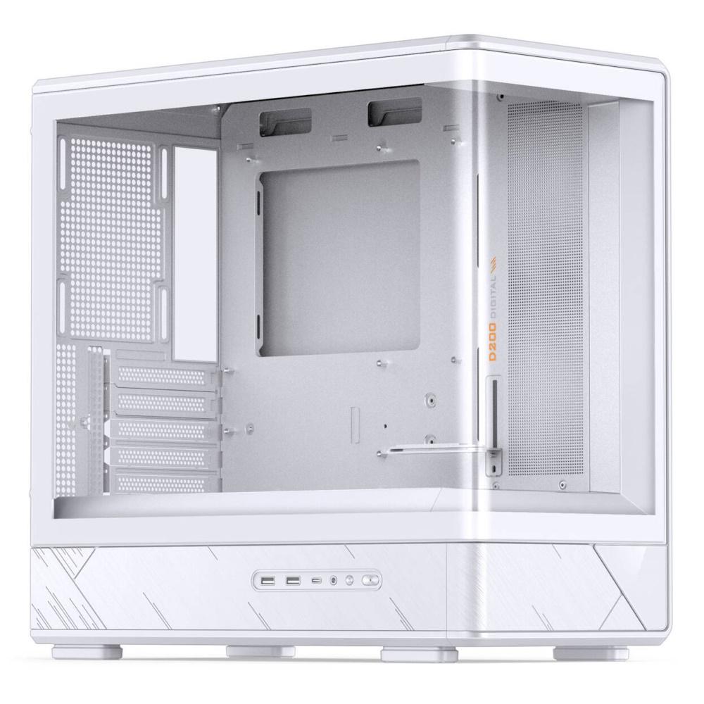 Jonsbo D200 micro-ATX tårn - hærdet glas, hvid