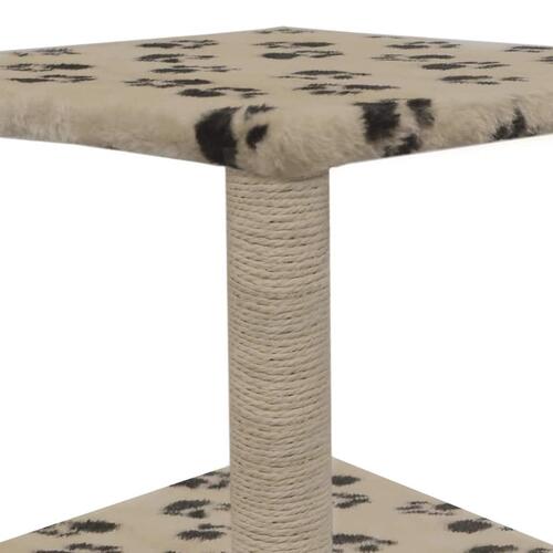Kradsetræ til katte med sisal-kradsestolper 55 cm beige fodspor
