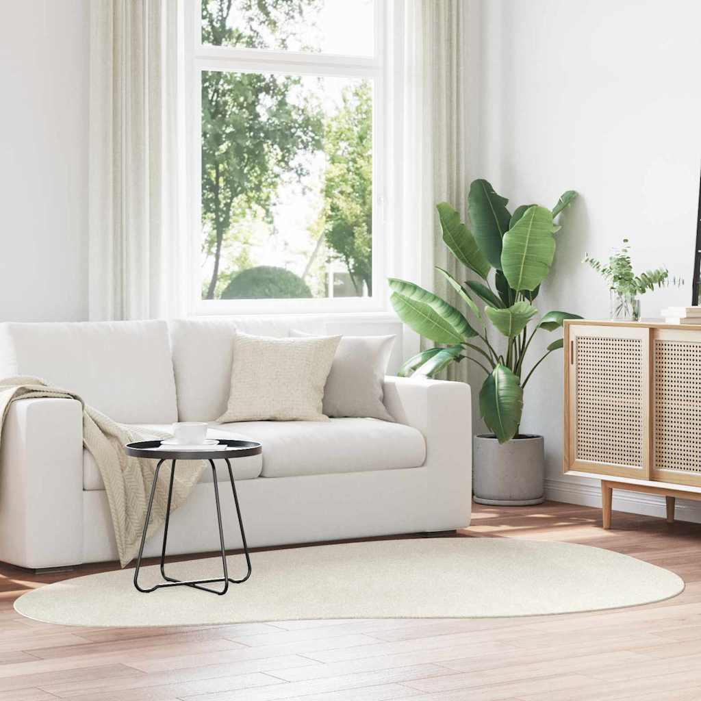 Områdetæpper HUARTE Creme 160 x 230 cm Polyester billede