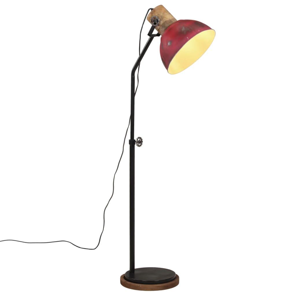 Gulvlampe 25 W 30x30x100-150 cm E27 rustik rød billede