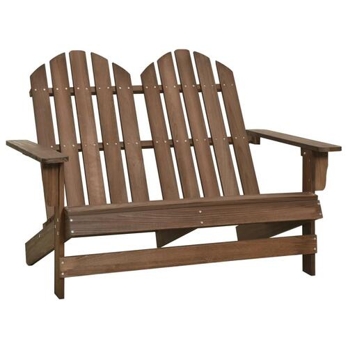 2-personers Adirondack-havestol massivt grantræ brun