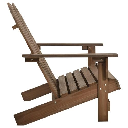 2-personers Adirondack-havestol massivt grantræ brun