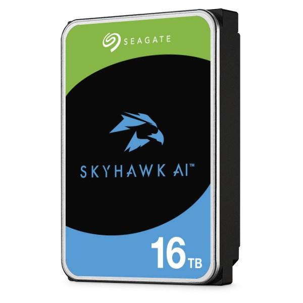 Seagate SkyHawk AI 16 TB 3,5" SATA III overvågningsharddisk - 7200 RPM, 512 MB cache