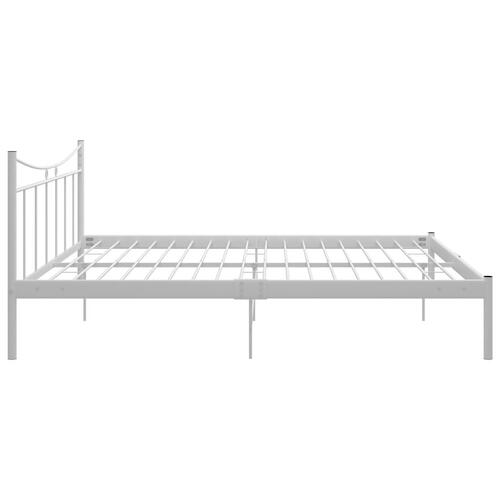 Sengestel 200x200 cm metal hvid