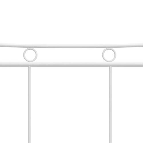 Sengestel 200x200 cm metal hvid