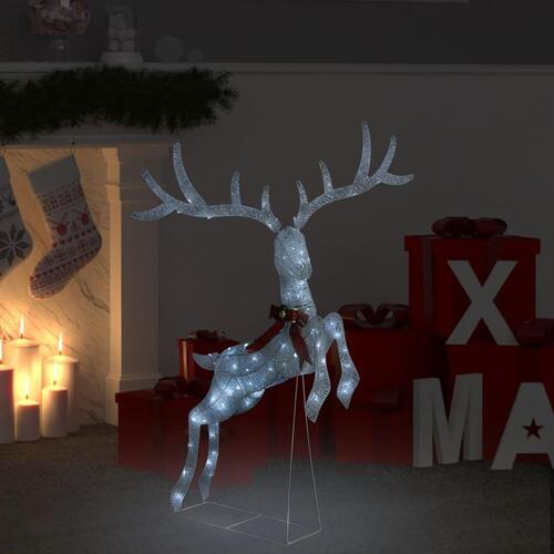 Flyvende rensdyr juledekoration 120 lysdioder kold hvid