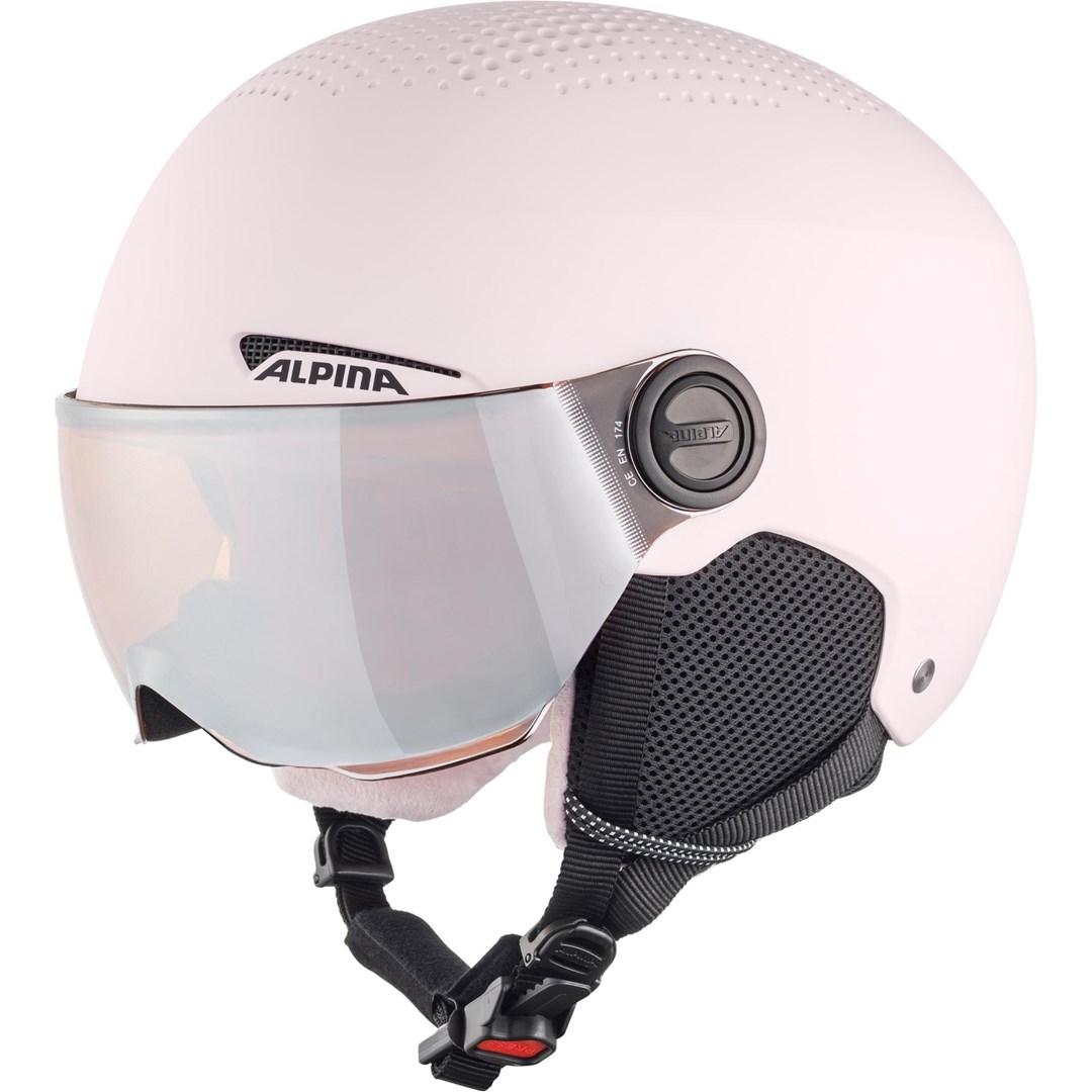 Skihjelm med visir ALPINA Zupo Q-Lite - rose mat (51-55 cm) billede
