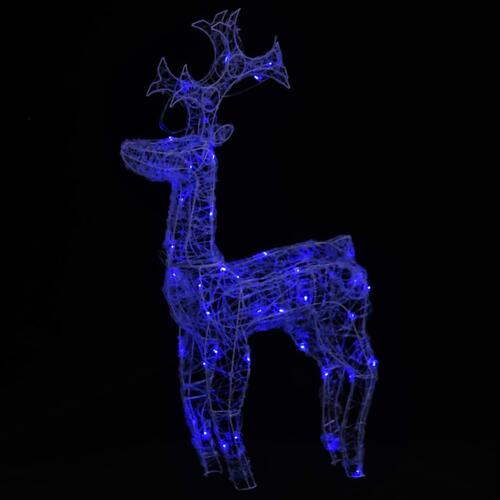 Juledekoration rensdyr 90 LED-lys 60x16x100 cm akryl