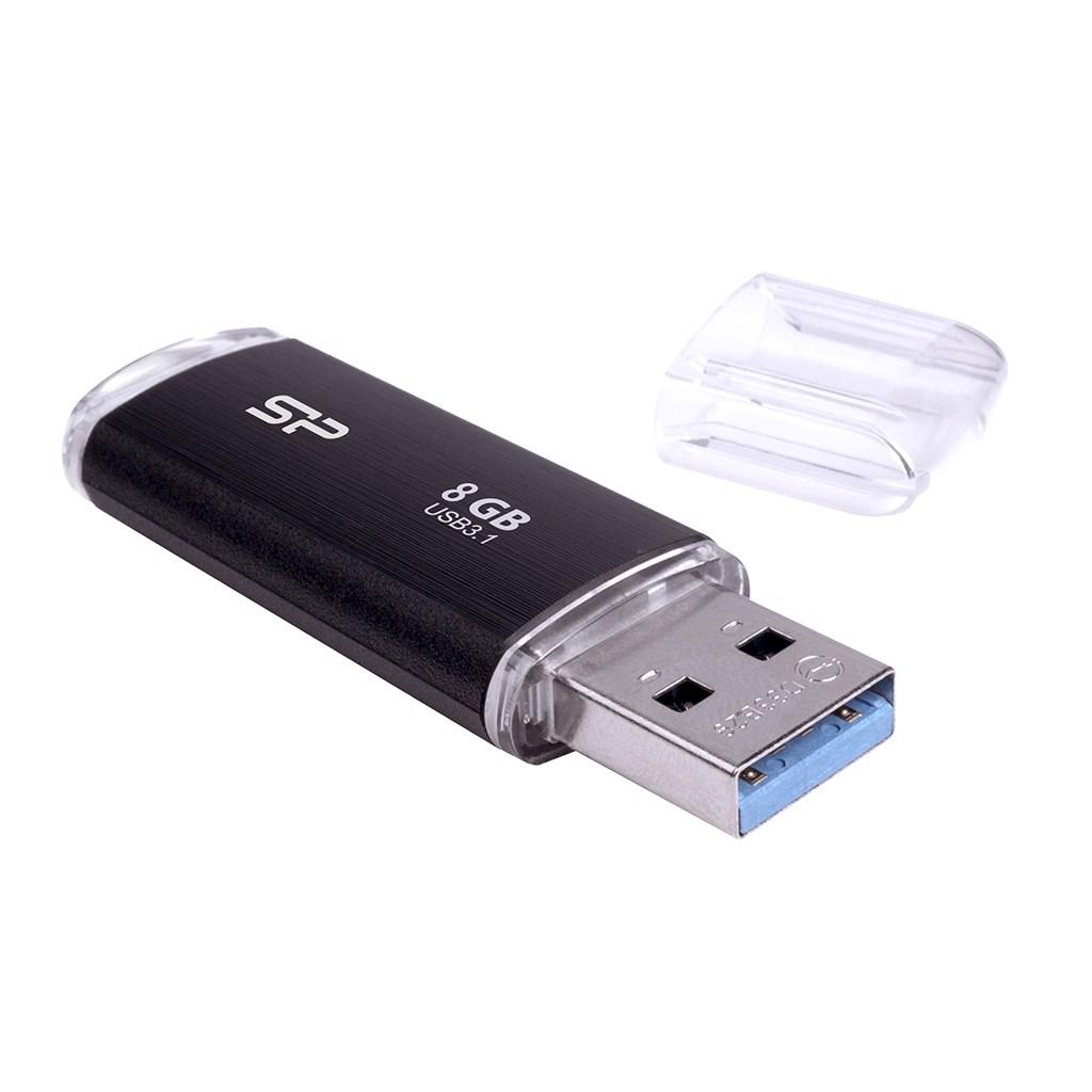 Silicon Power Blaze B02 USB-stick 8 GB - USB 3.2 Gen 1 (Type-A) - Sort billede