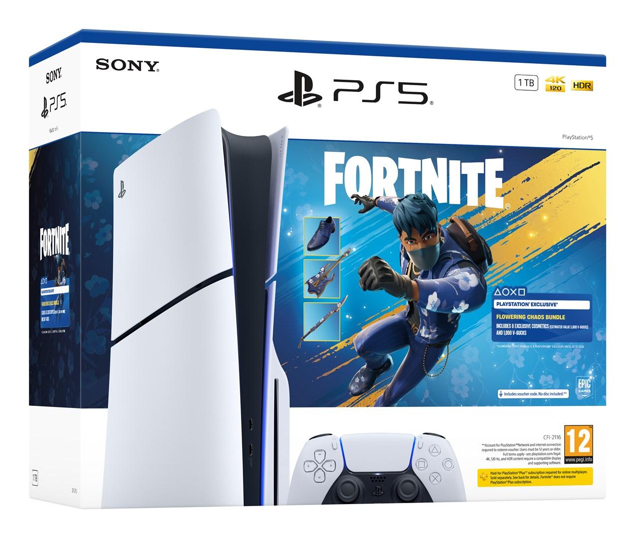 Sony PlayStation 5 Slim konsol 1 TB + Fortnite Blooming Chaos Bundle