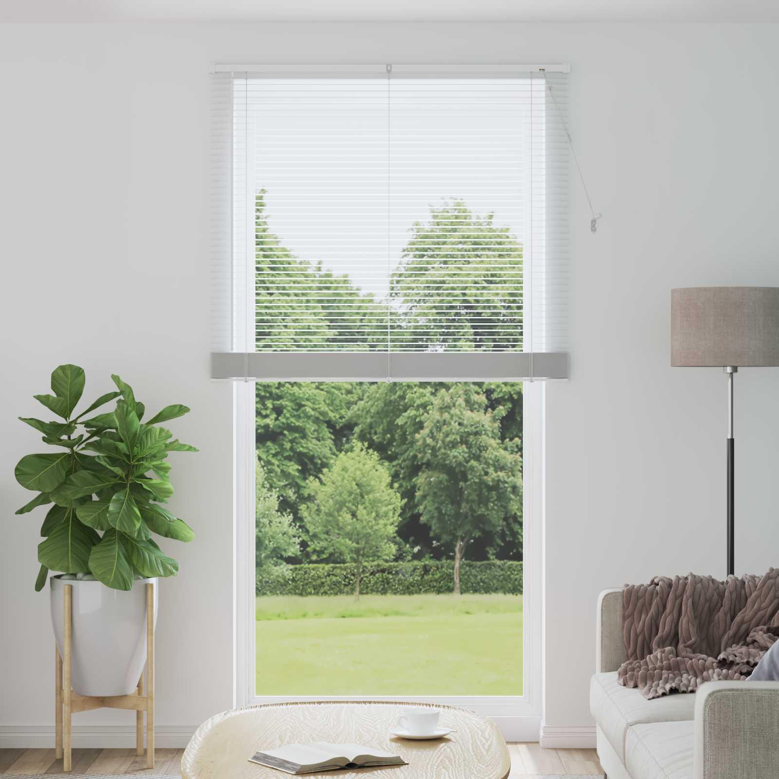 Persienner Indstillelig Hvid 213 x 110 cm PVC billede