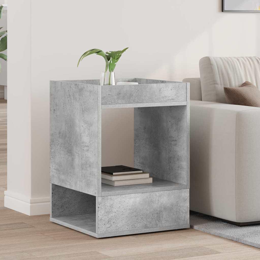 Endebord Beton Grå 40 x 40 x 56 cm Konstrueret træ billede