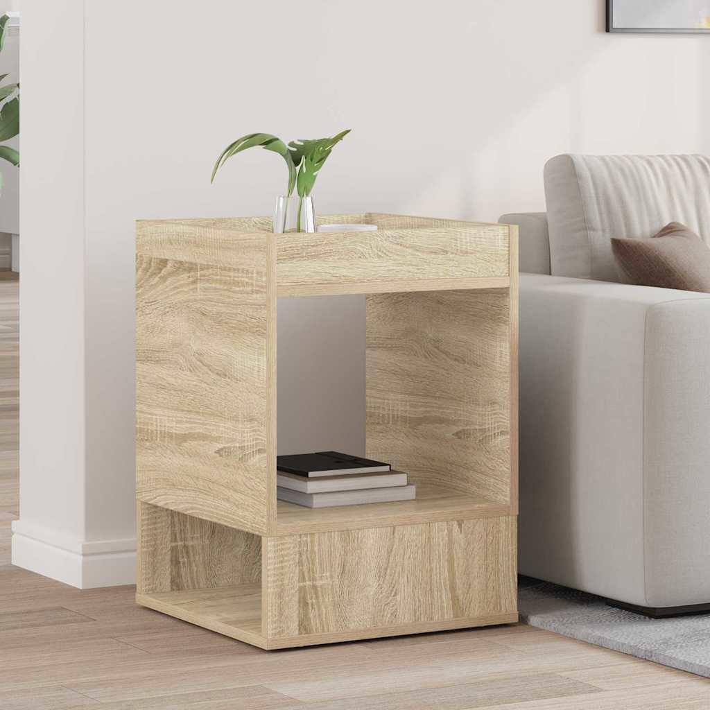 Endebord Sonoma eg 40 x 40 x 56 cm Konstrueret træ billede