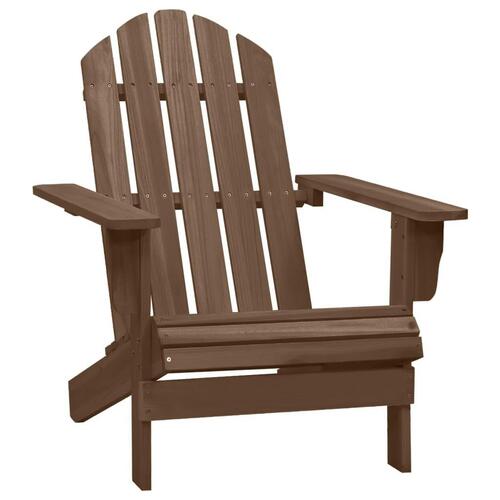 Adirondack-havestol med bord massivt grantræ brun