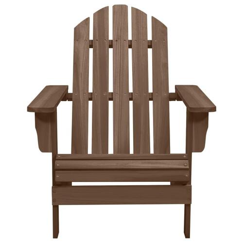 Adirondack-havestol med bord massivt grantræ brun