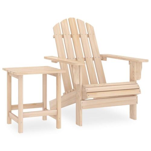 Adirondack-havestol med bord massivt grantræ