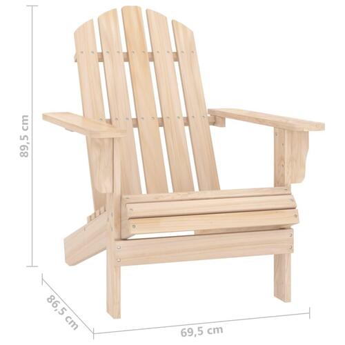 Adirondack-havestol med bord massivt grantræ