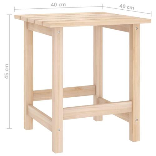 Adirondack-havestol med bord massivt grantræ