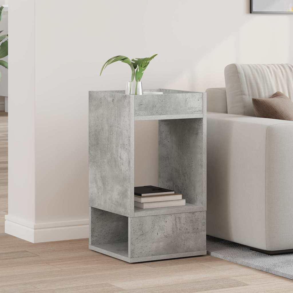 Endebord Beton Grå 30 x 30 x 56 cm Konstrueret træ billede