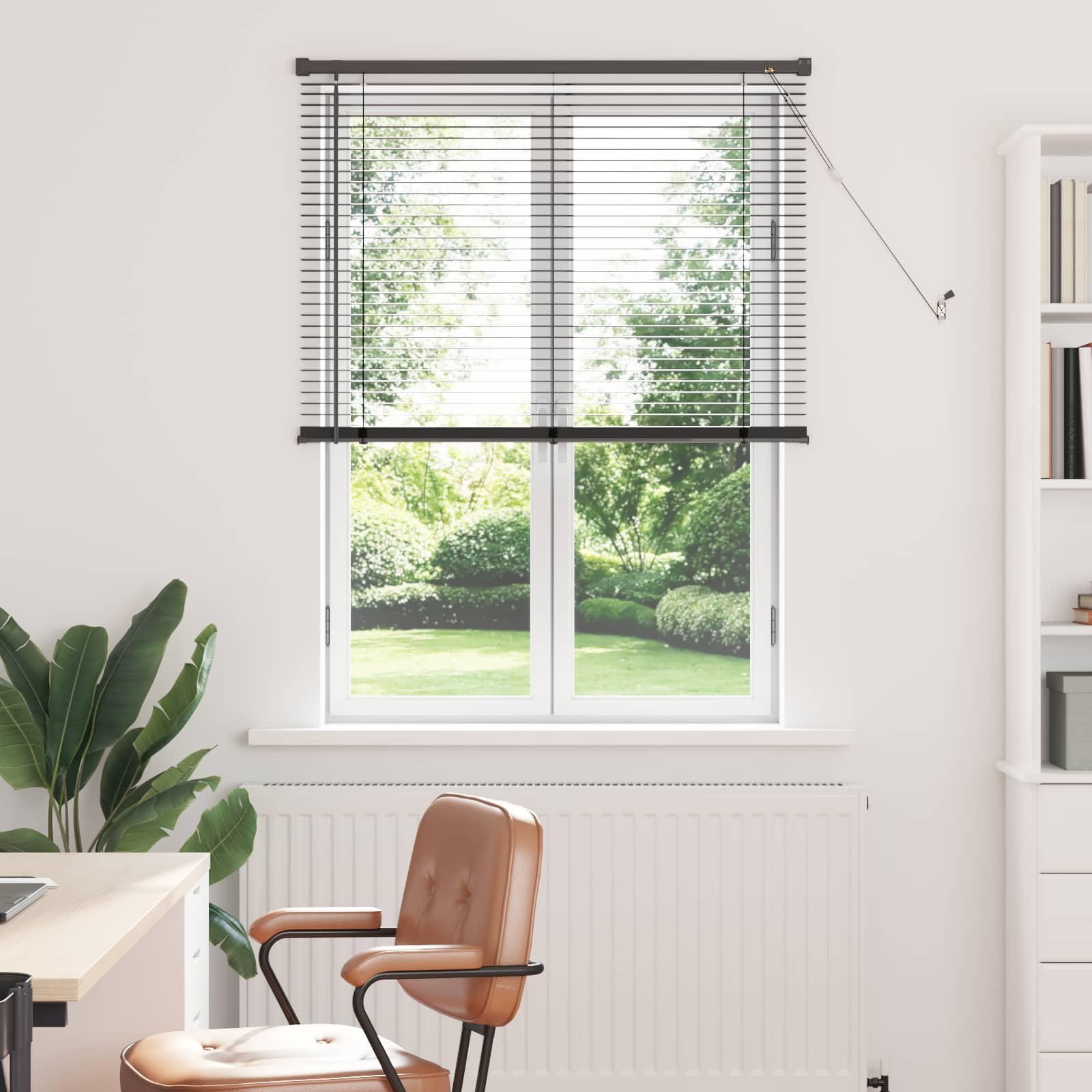 Persienner Indstillelig Sølvgrå 150 x 80 cm PVC billede