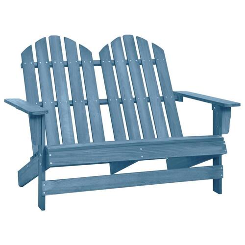 2-personers Adirondack-havestol massivt grantræ blå