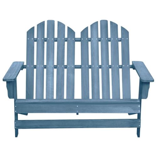 2-personers Adirondack-havestol massivt grantræ blå