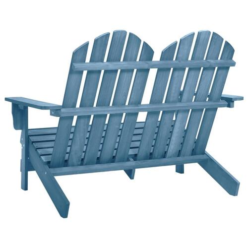 2-personers Adirondack-havestol massivt grantræ blå