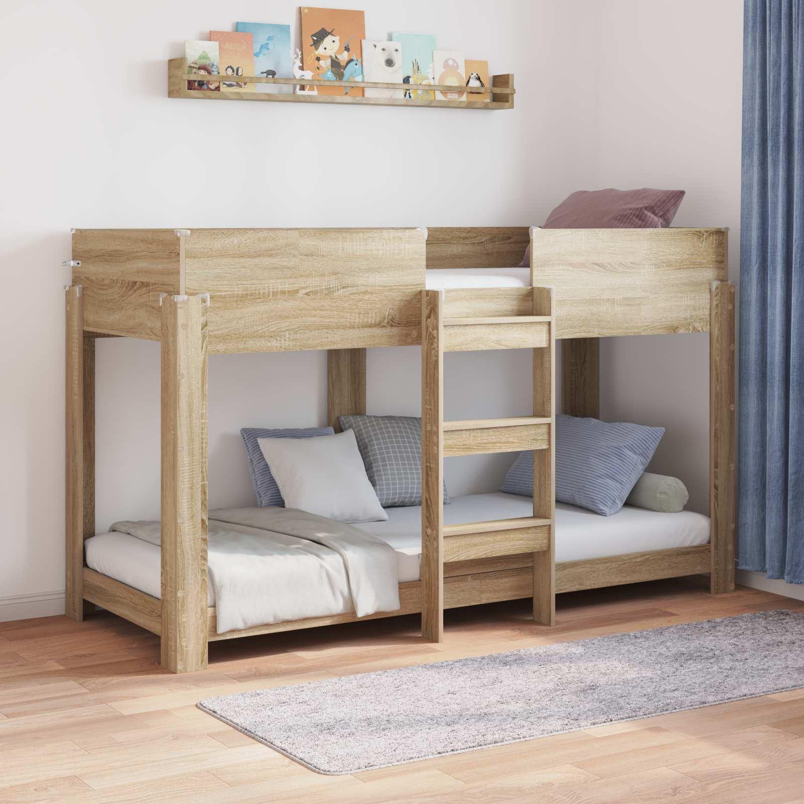 Køjeseng til Børn Sonoma eg 75 x 190 cm Konstrueret træ billede