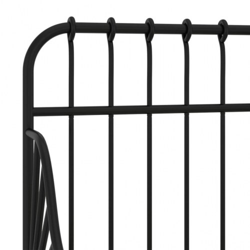 Udvideligt sengestel i metal 80×130/200 cm - sort