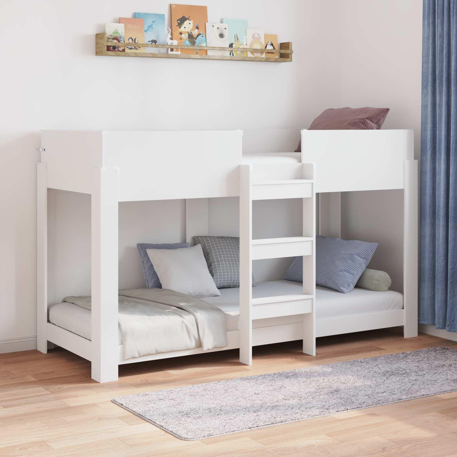Køjeseng til Børn Hvid 75 x 190 cm Konstrueret træ billede
