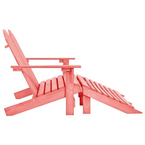 2-personers Adirondack-havestol med fodstøtte grantræ pink
