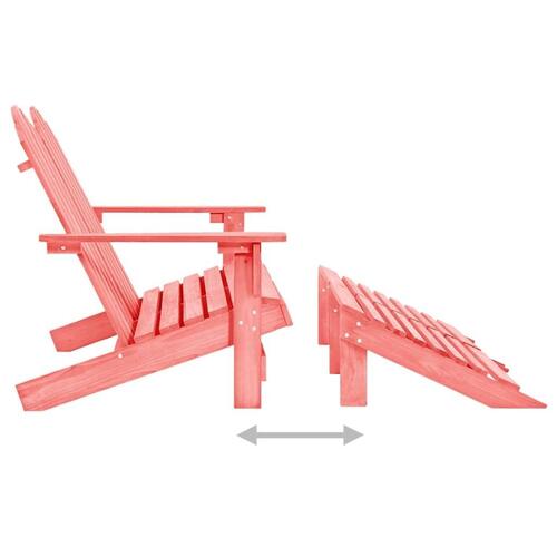 2-personers Adirondack-havestol med fodstøtte grantræ pink