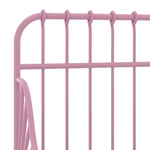 Udvideligt sengestel 80x130/200 cm metal pink