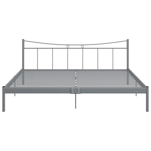 Sengestel 200x200 cm metal grå