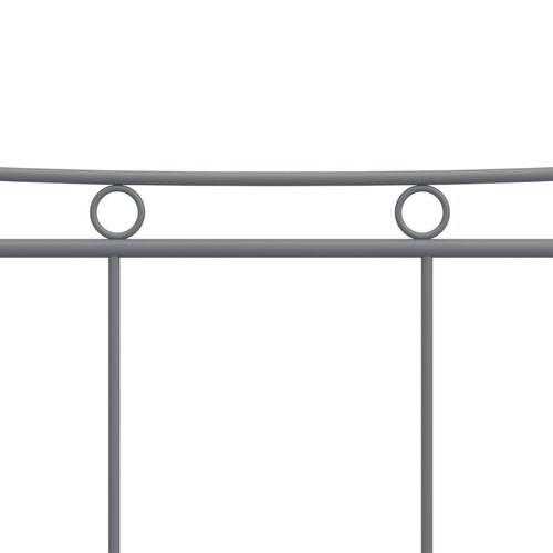 Sengestel 200x200 cm metal grå