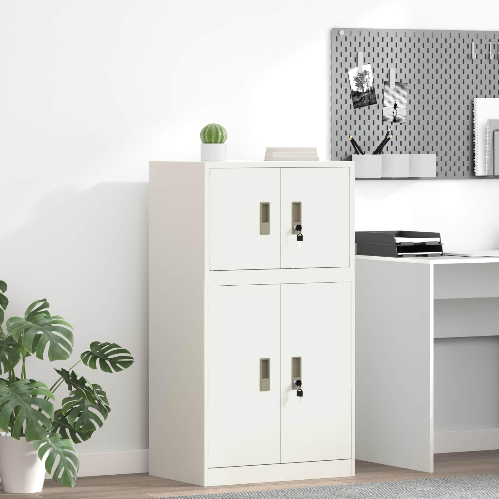vidaXL Opbevaringsskab Hvid 60 x 40 x 40 cm Stål