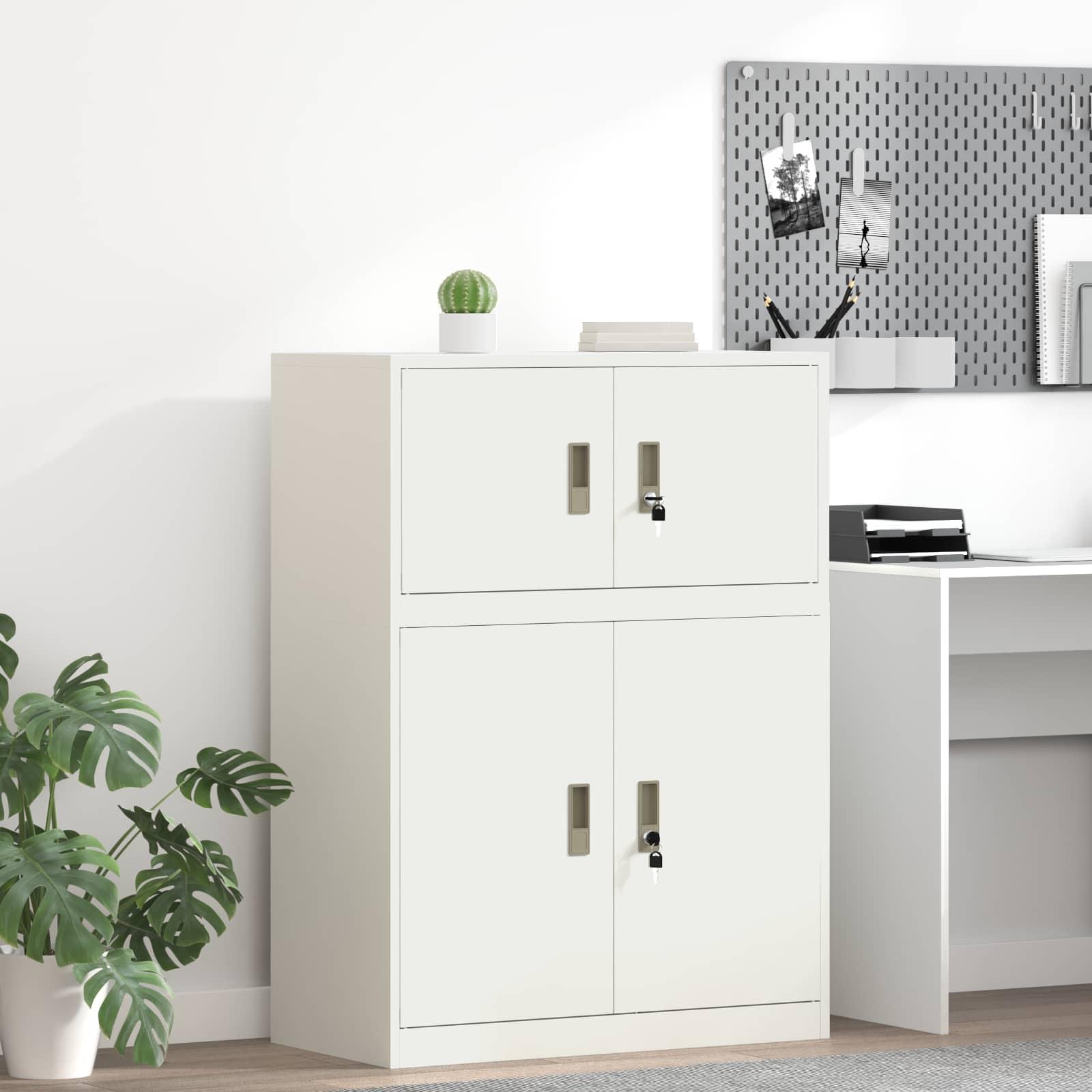 Opbevaringsskab Hvid 80 x 40 x 40 cm Stål billede