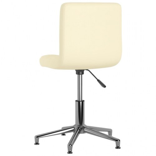 Drejelig kontorstol kunstlæder cremefarvet