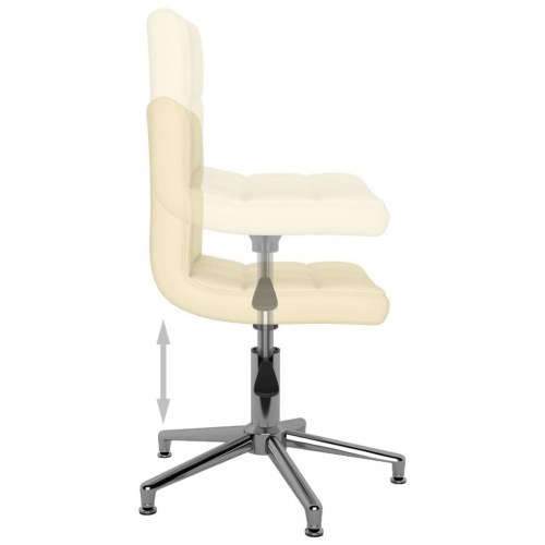 Drejelig kontorstol kunstlæder cremefarvet