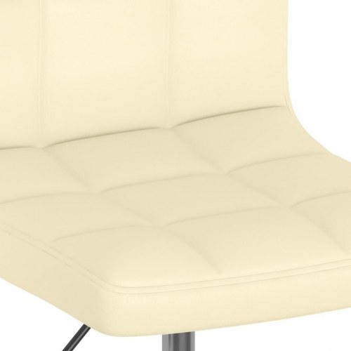 Drejelig kontorstol kunstlæder cremefarvet